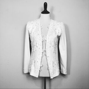 Vintage White On White Jacket-L